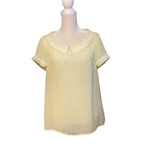 ModCloth Yellow Daisy Blouse Size Large